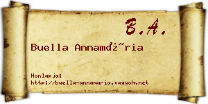 Buella Annamária névjegykártya